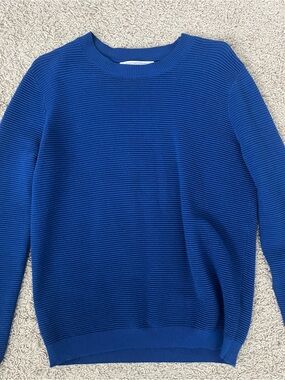 Simons Contemporaine royal blue ribbed sweater